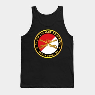 T-Shirt - Army - 240th Cavalry Regiment - Branch, Owensboro, Ky - Red - White X 300 Tank Top